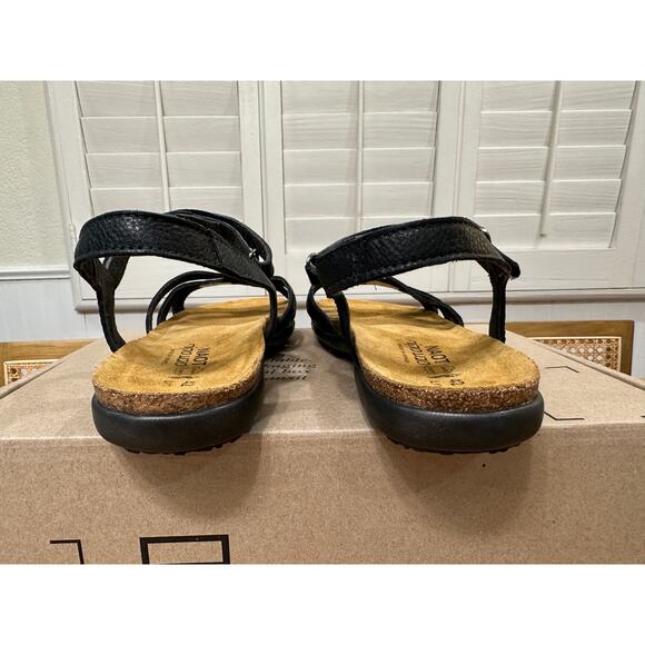 Naot Women's Patricia Flat Sandals Soft Black Leather Size 11 US 42 EU NWOB - Picture 11 of 15